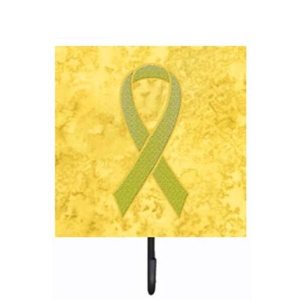 Jensendistributionservices 4.25 W x 7 H In. Yellow Ribbon for Sarcoma, Bone or Bladder Cancer Awareness Leash or Key Holder MI1719748 - main